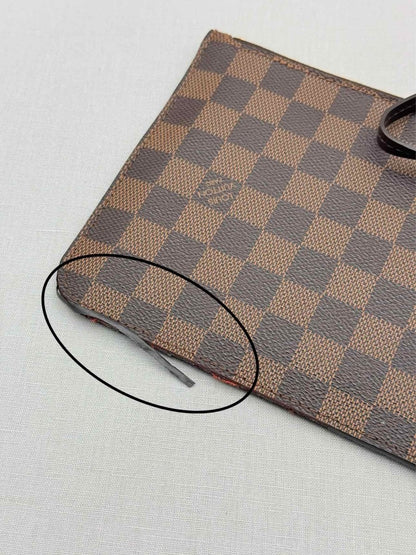 Pre-loved LOUIS VUITTON Neverfull Brown Damier Ebene Tote Bag at Reems Closet