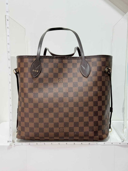 Pre - loved LOUIS VUITTON Neverfull Brown Damier Ebene Tote Bag at Reems Closet