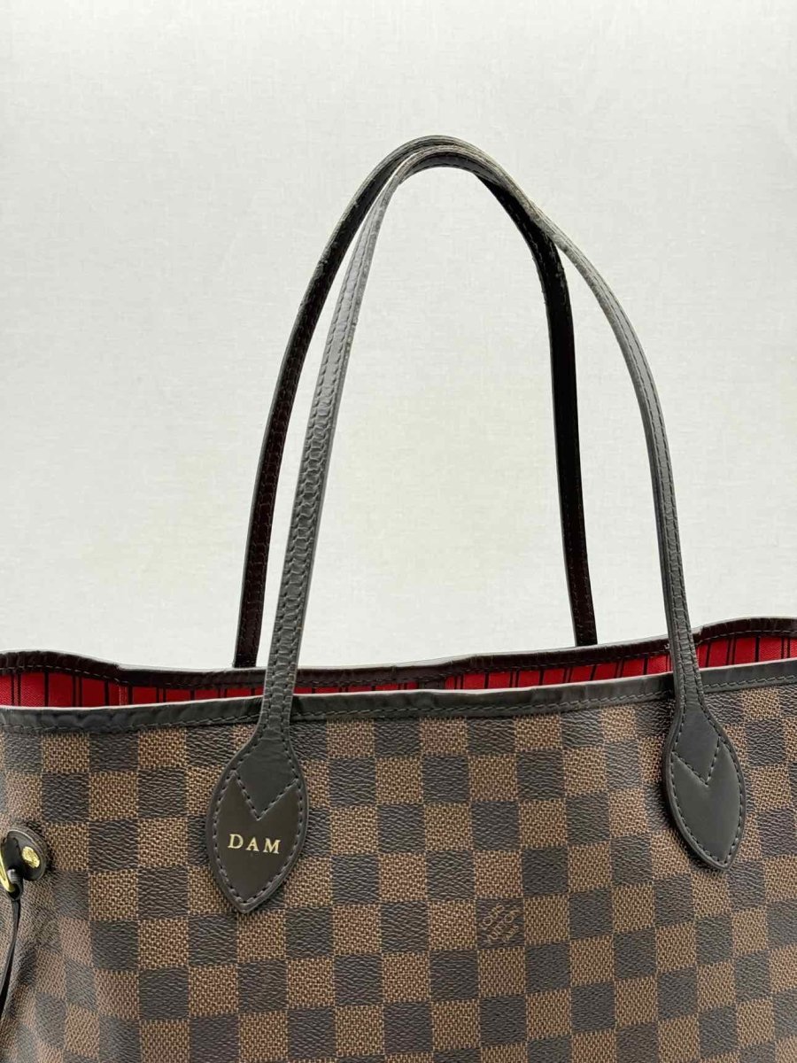 Pre - loved LOUIS VUITTON Neverfull Brown Damier Ebene Tote Bag at Reems Closet