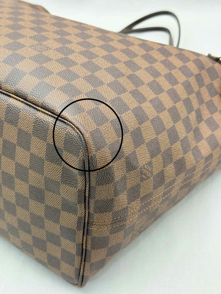 Pre-loved LOUIS VUITTON Neverfull Brown Damier Ebene Tote Bag at Reems Closet