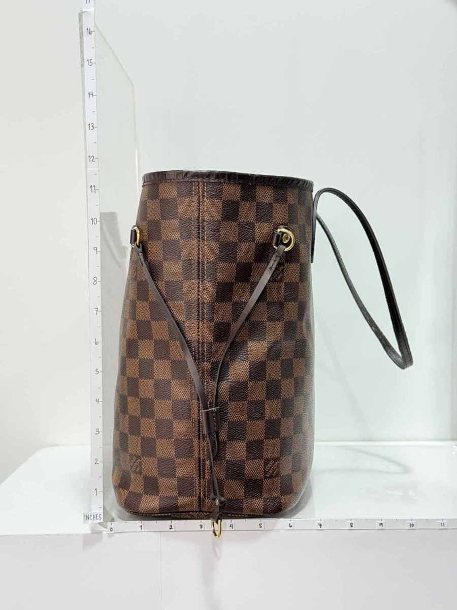 Pre - loved LOUIS VUITTON Neverfull Brown Damier Ebene Tote Bag at Reems Closet
