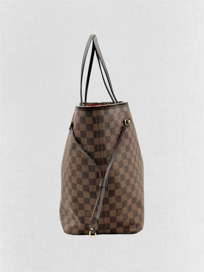 Pre-loved LOUIS VUITTON Neverfull Brown Damier Ebene Tote Bag at Reems Closet