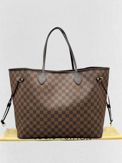 Pre-loved LOUIS VUITTON Neverfull Brown Damier Ebene Tote Bag at Reems Closet