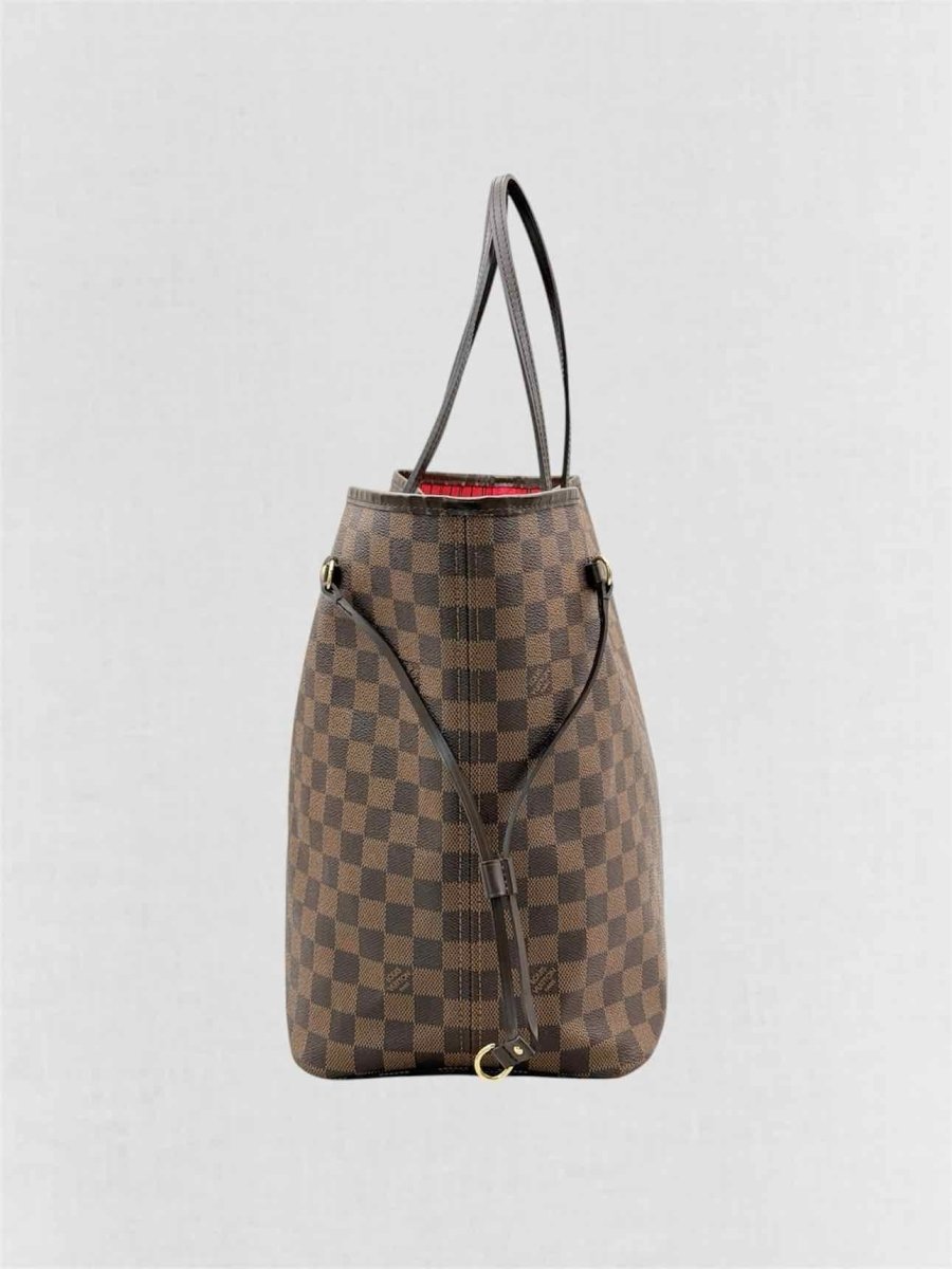 Pre-loved LOUIS VUITTON Neverfull Brown Damier Ebene Tote Bag at Reems Closet