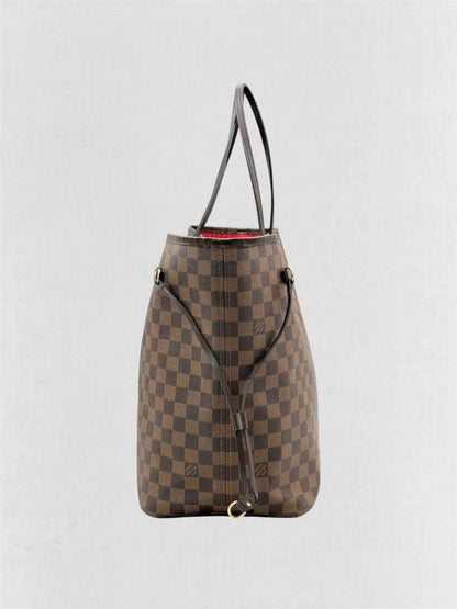 Pre-loved LOUIS VUITTON Neverfull Brown Damier Ebene Tote Bag at Reems Closet