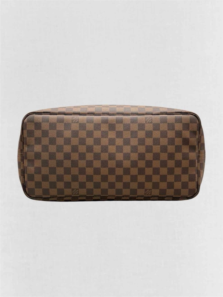 Pre-loved LOUIS VUITTON Neverfull Brown Damier Ebene Tote Bag at Reems Closet