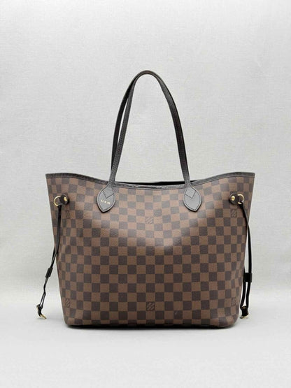 Pre - loved LOUIS VUITTON Neverfull Brown Damier Ebene Tote Bag at Reems Closet
