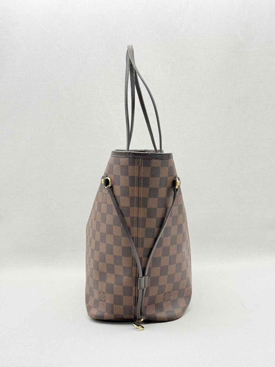 Pre - loved LOUIS VUITTON Neverfull Brown Damier Ebene Tote Bag at Reems Closet