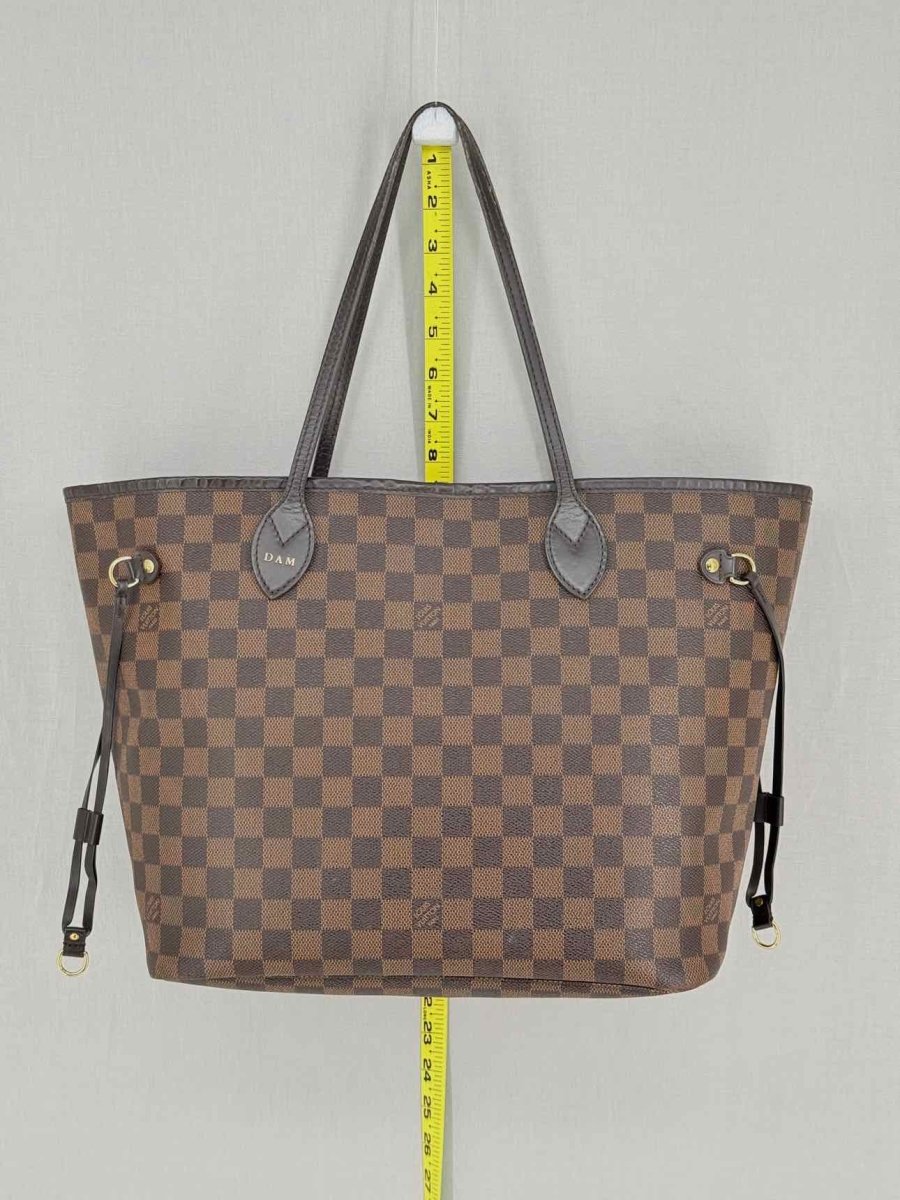 Pre - loved LOUIS VUITTON Neverfull Brown Damier Ebene Tote Bag at Reems Closet