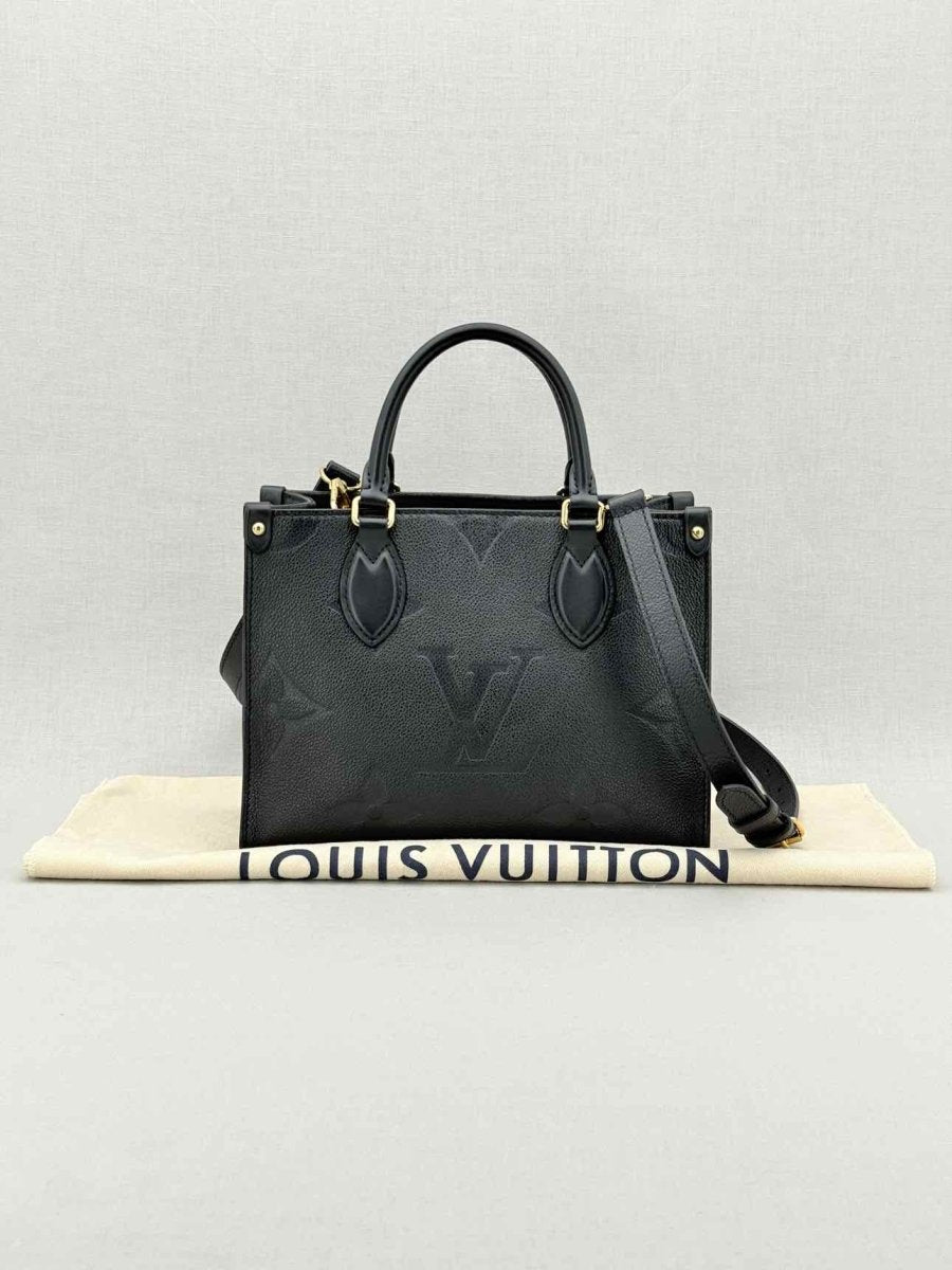 Pre - loved LOUIS VUITTON Onthego Black Tote Bag at Reems Closet