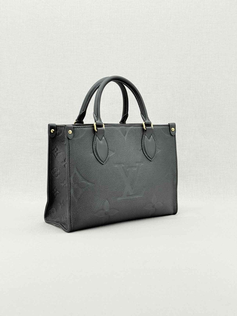 Pre - loved LOUIS VUITTON Onthego Black Tote Bag at Reems Closet