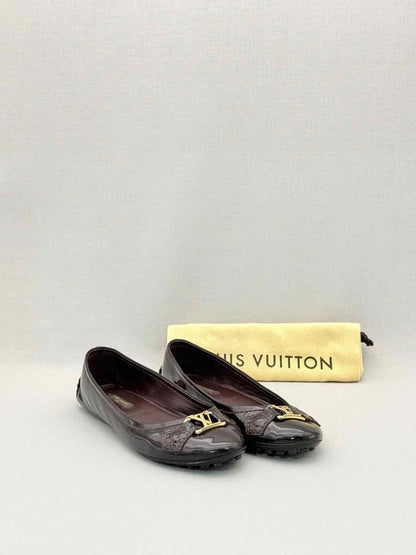 Pre-loved LOUIS VUITTON Oxford Amarante Size EU 37 Ballet Flats at Reems Closet
