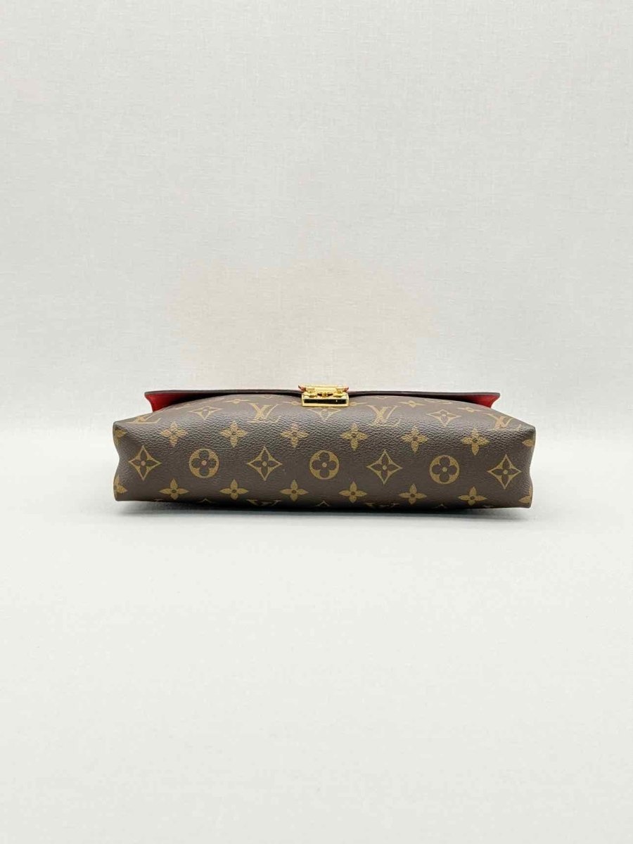 Pre-loved LOUIS VUITTON Pallas Chain Red Monogram Shoulder Bag at Reems Closet