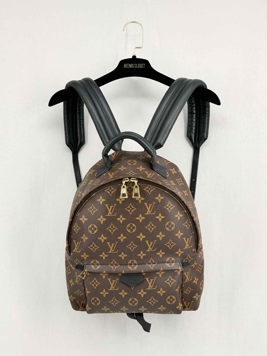 Pre - loved LOUIS VUITTON Palm Springs Brown Monogram Backpack at Reems Closet