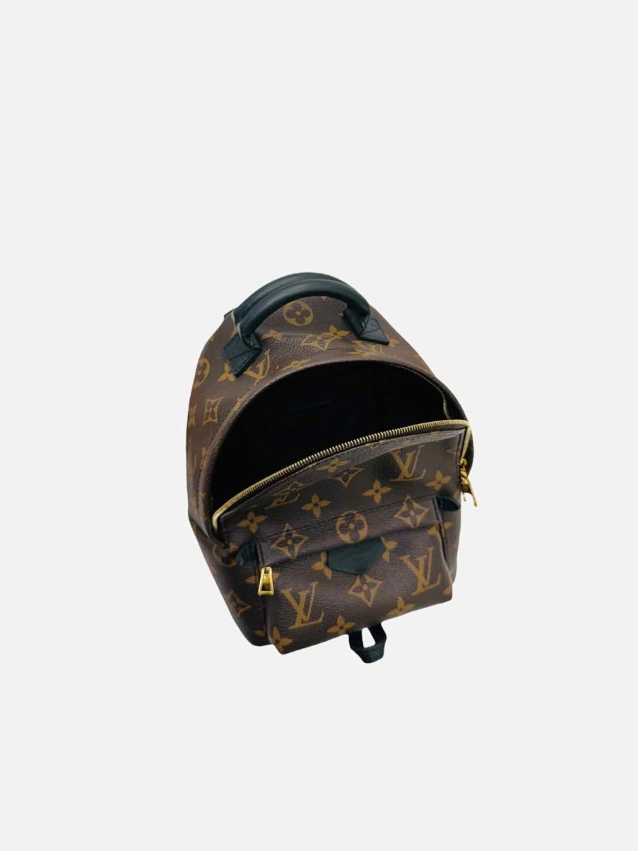 Pre - loved LOUIS VUITTON Palm Springs Brown Monogram Backpack at Reems Closet