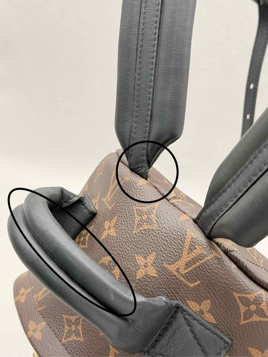 Pre - loved LOUIS VUITTON Palm Springs Brown Monogram Backpack at Reems Closet