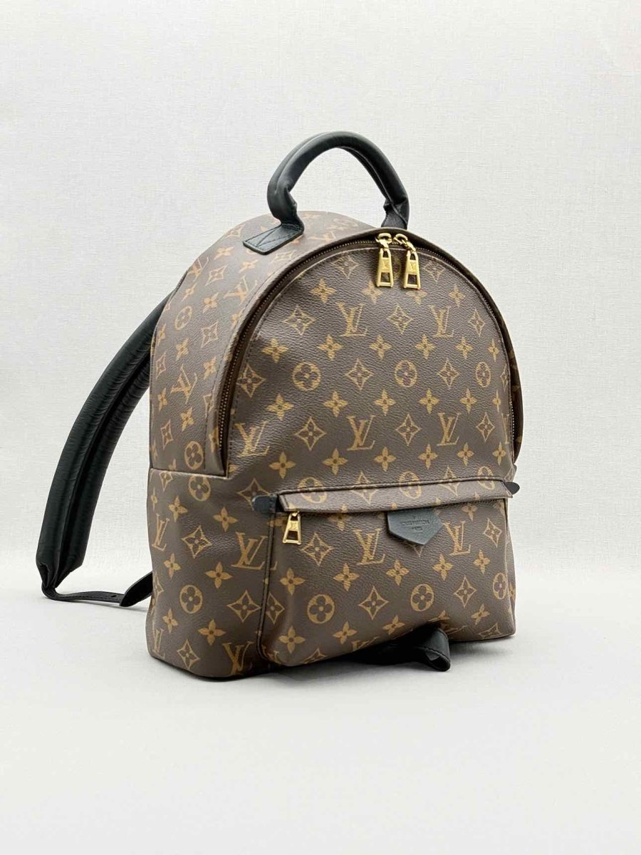 Pre - loved LOUIS VUITTON Palm Springs Brown Monogram Backpack at Reems Closet