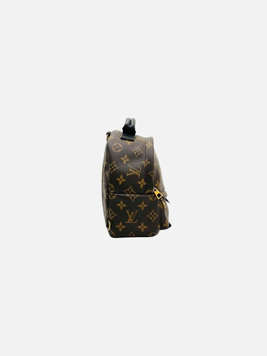 Pre - loved LOUIS VUITTON Palm Springs Brown Monogram Backpack at Reems Closet