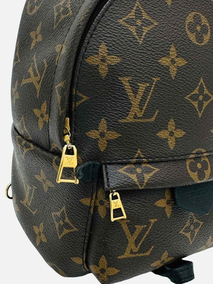 Pre - loved LOUIS VUITTON Palm Springs Brown Monogram Backpack at Reems Closet