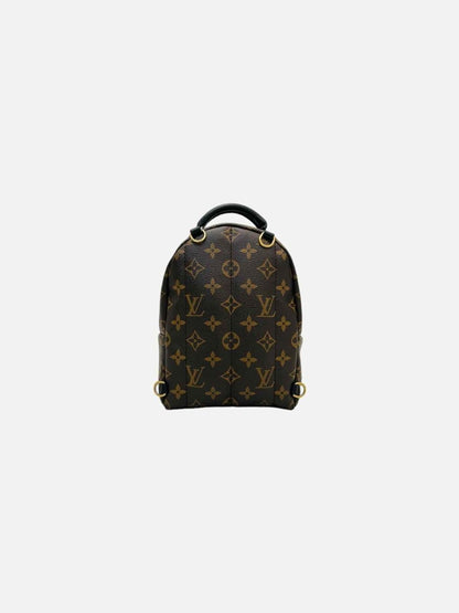 Pre - loved LOUIS VUITTON Palm Springs Brown Monogram Backpack at Reems Closet