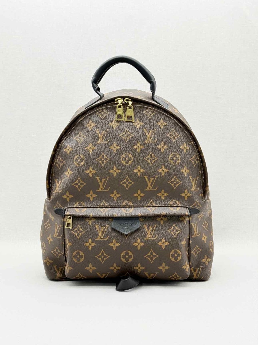 Pre - loved LOUIS VUITTON Palm Springs Brown Monogram Backpack at Reems Closet