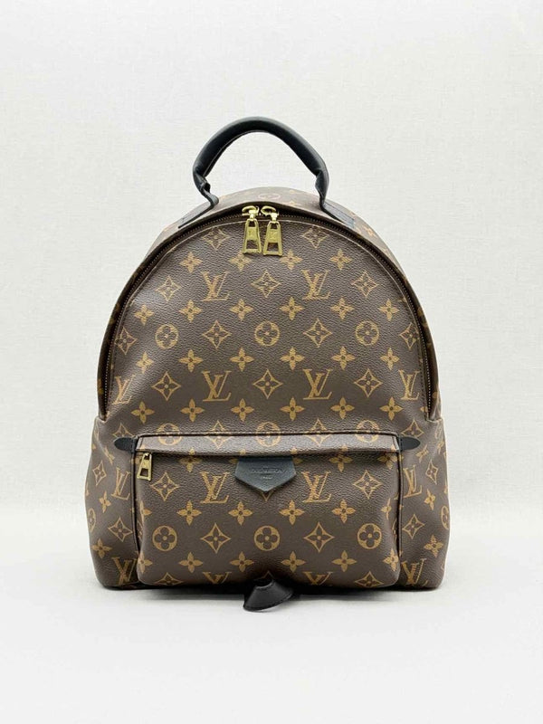 Pre - loved LOUIS VUITTON Palm Springs Brown Monogram Backpack at Reems Closet