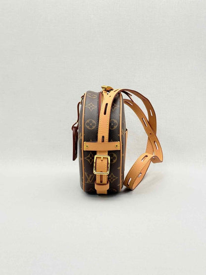 Pre-loved LOUIS VUITTON PETITE BOITE CHAPEAU Brown Crossbody at Reems Closet
