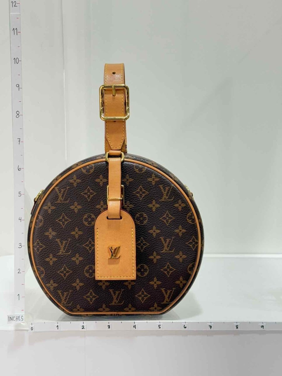 Pre - loved LOUIS VUITTON Petite Boite Chapeau Brown Top Handle at Reems Closet