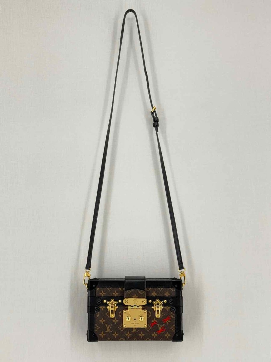 Pre - loved LOUIS VUITTON Petite Malle Brown Monogram Clutch at Reems Closet