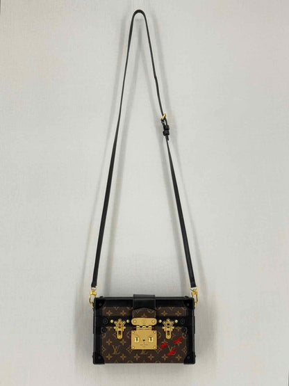 Pre - loved LOUIS VUITTON Petite Malle Brown Monogram Clutch at Reems Closet