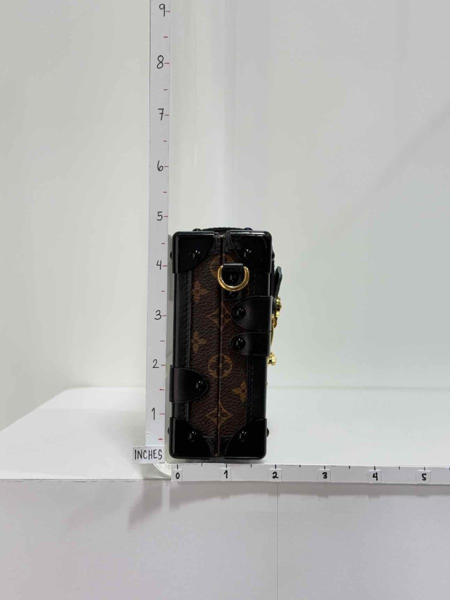 Pre - loved LOUIS VUITTON Petite Malle Brown Monogram Clutch at Reems Closet
