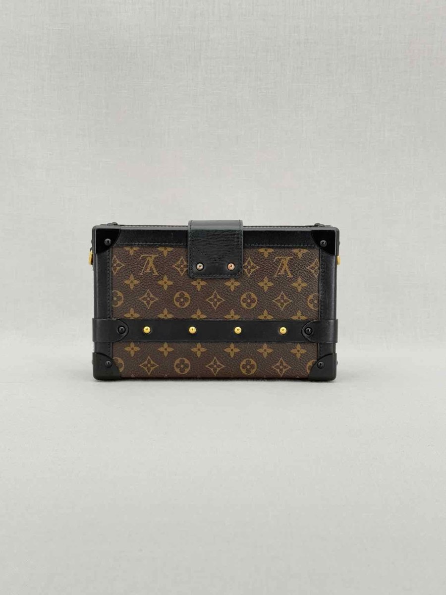 Pre - loved LOUIS VUITTON Petite Malle Brown Monogram Clutch at Reems Closet