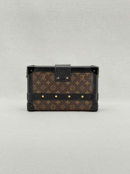 Pre - loved LOUIS VUITTON Petite Malle Brown Monogram Clutch at Reems Closet