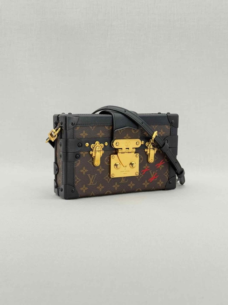 Pre - loved LOUIS VUITTON Petite Malle Brown Monogram Clutch at Reems Closet