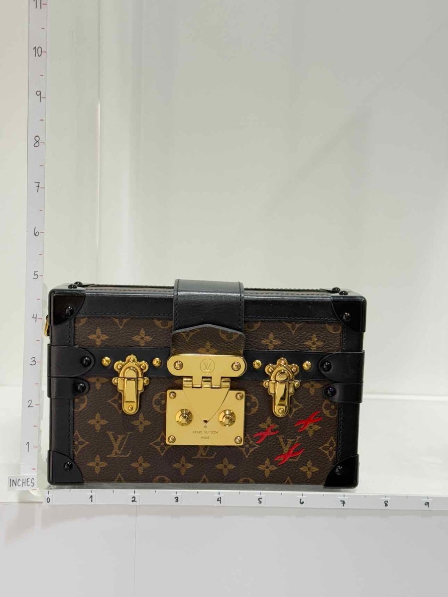 Pre - loved LOUIS VUITTON Petite Malle Brown Monogram Clutch at Reems Closet