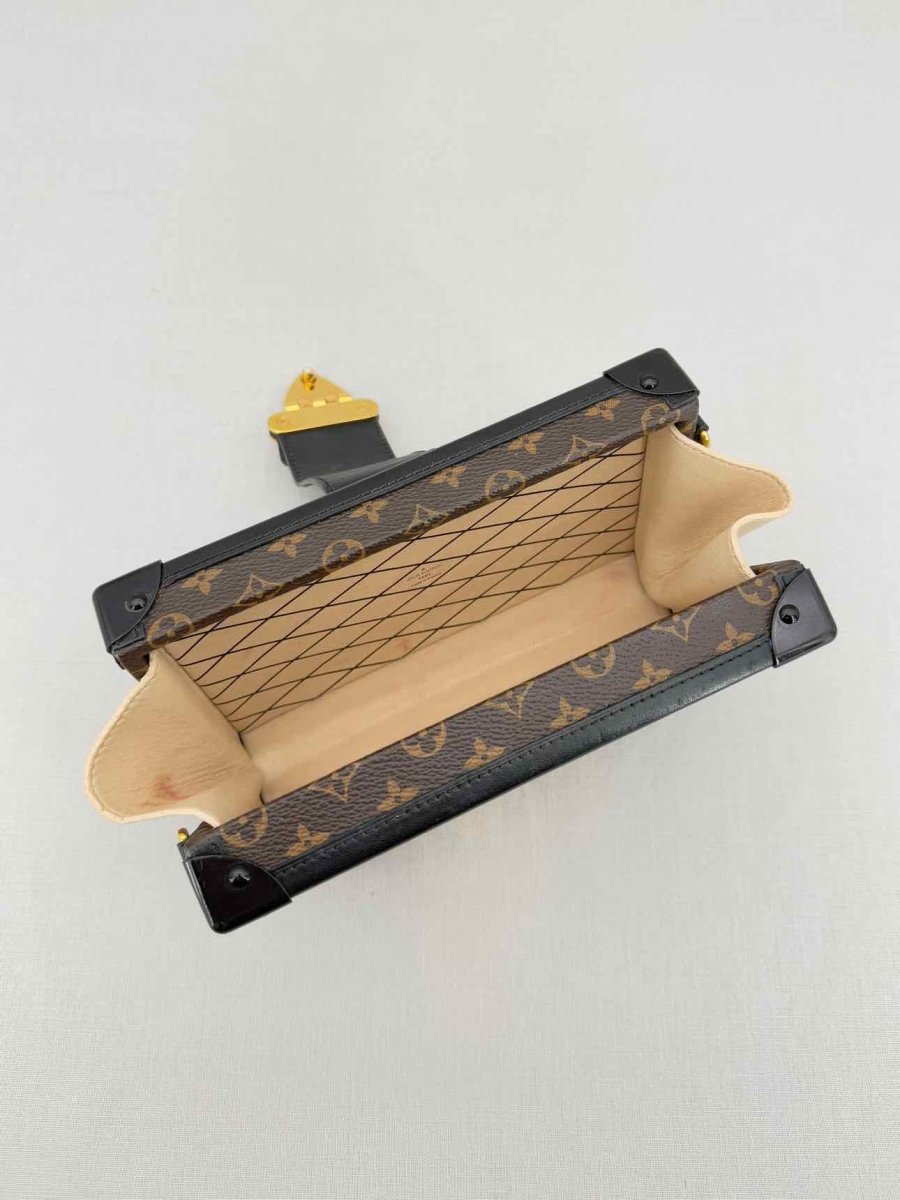 Pre - loved LOUIS VUITTON Petite Malle Brown Monogram Clutch at Reems Closet