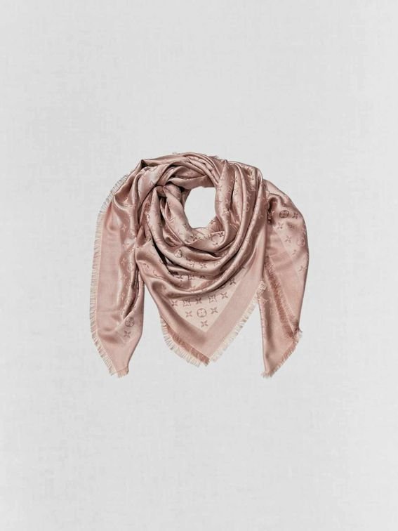 Pre - loved LOUIS VUITTON Pink Shawl at Reems Closet