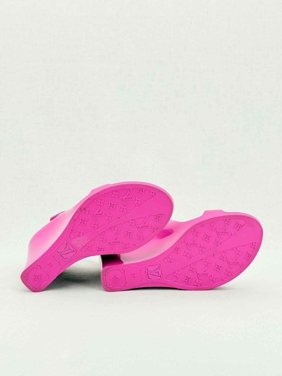 Pre - loved LOUIS VUITTON Pink Size EU 37 Wedges at Reems Closet