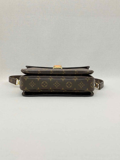 Pre - loved LOUIS VUITTON Pochette Metis Brown Monogram Satchel at Reems Closet