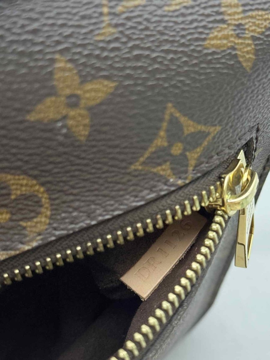 Pre - loved LOUIS VUITTON Pochette Metis Brown Monogram Satchel at Reems Closet