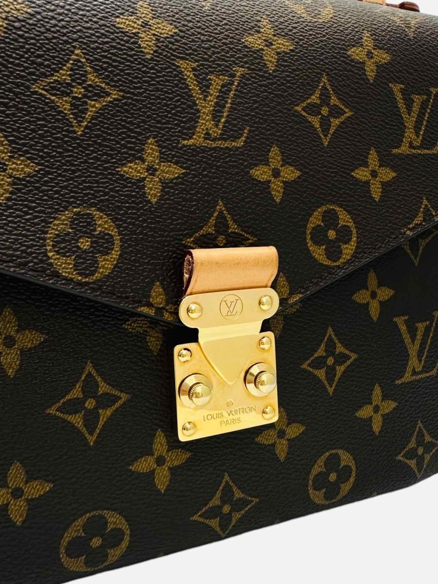 Pre - loved LOUIS VUITTON Pochette Metis Brown Shoulder Bag at Reems Closet
