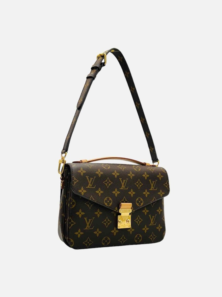 Pre - loved LOUIS VUITTON Pochette Metis Brown Shoulder Bag at Reems Closet