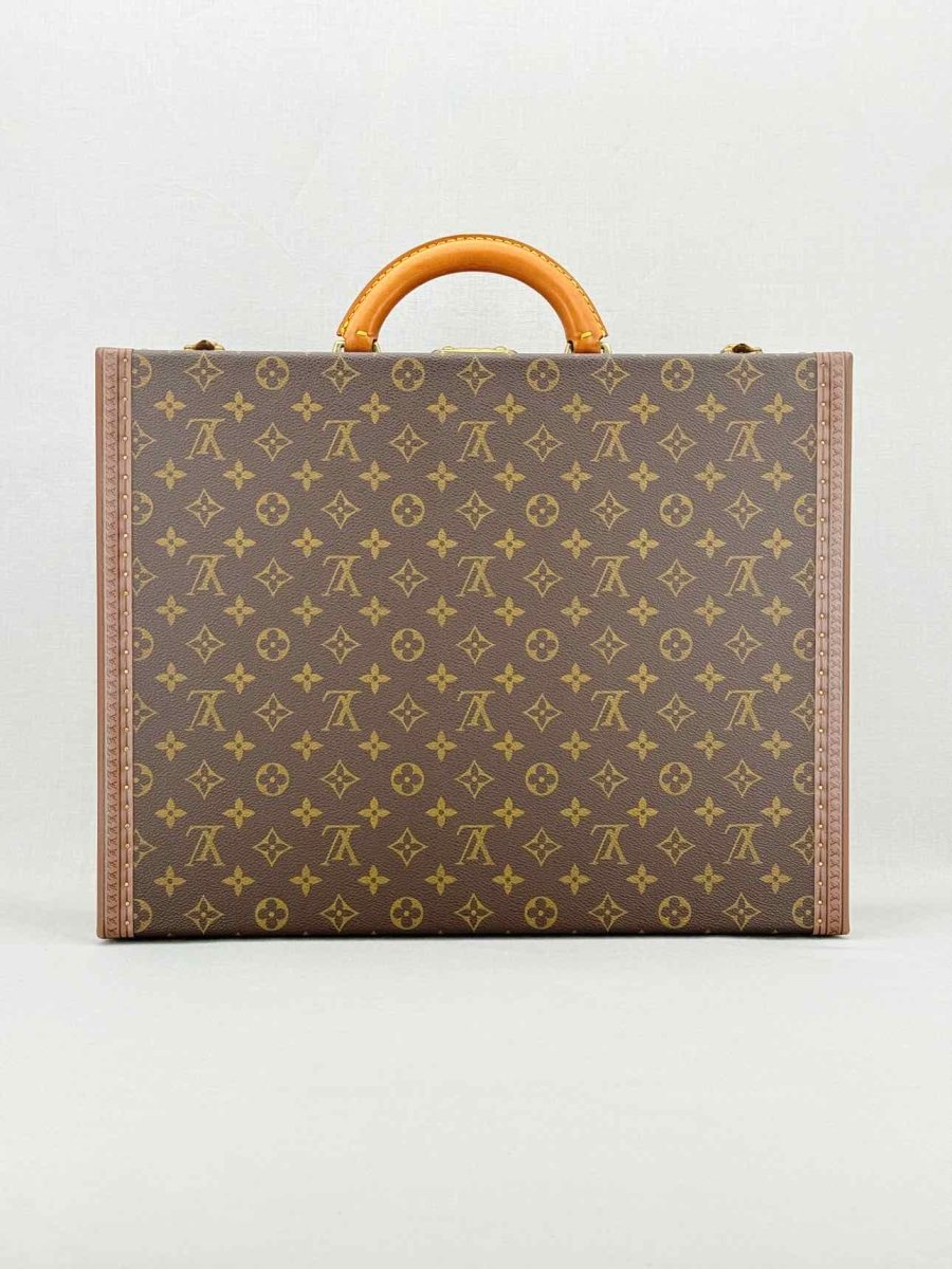 Pre - loved LOUIS VUITTON President Classeur Brown Briefcase at Reems Closet