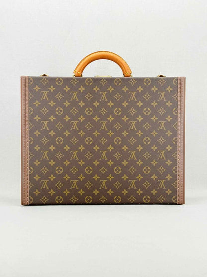 Pre - loved LOUIS VUITTON President Classeur Brown Briefcase at Reems Closet