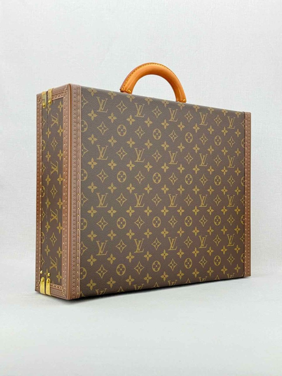 Pre - loved LOUIS VUITTON President Classeur Brown Briefcase at Reems Closet