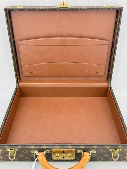 Pre - loved LOUIS VUITTON President Classeur Brown Briefcase at Reems Closet