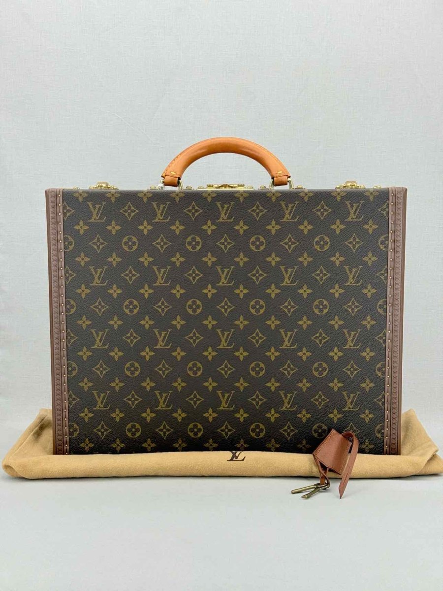 Pre - loved LOUIS VUITTON President Classeur Brown Briefcase at Reems Closet