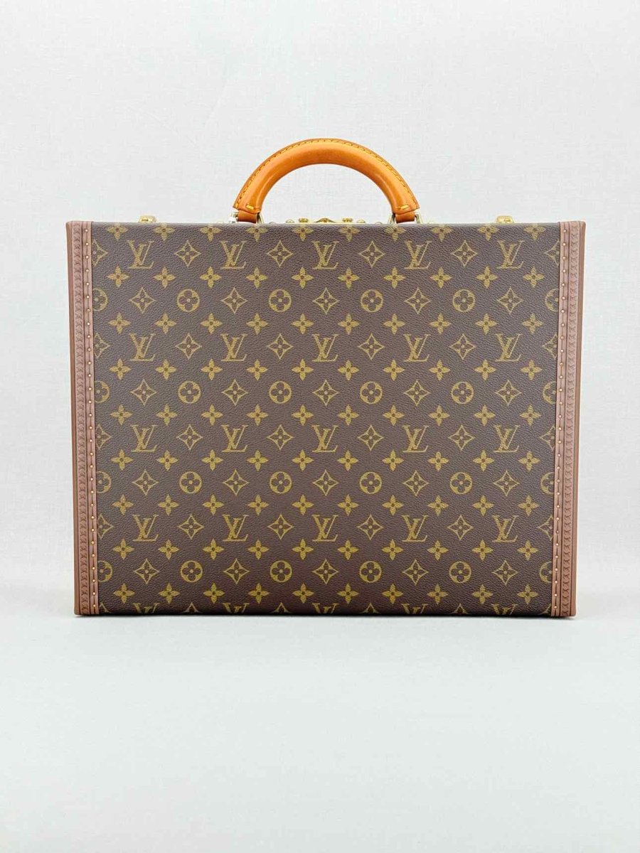 Pre - loved LOUIS VUITTON President Classeur Brown Briefcase at Reems Closet
