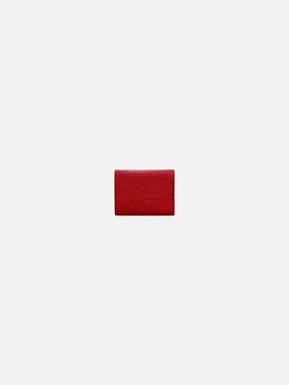 Pre - loved LOUIS VUITTON Red Card Holder at Reems Closet