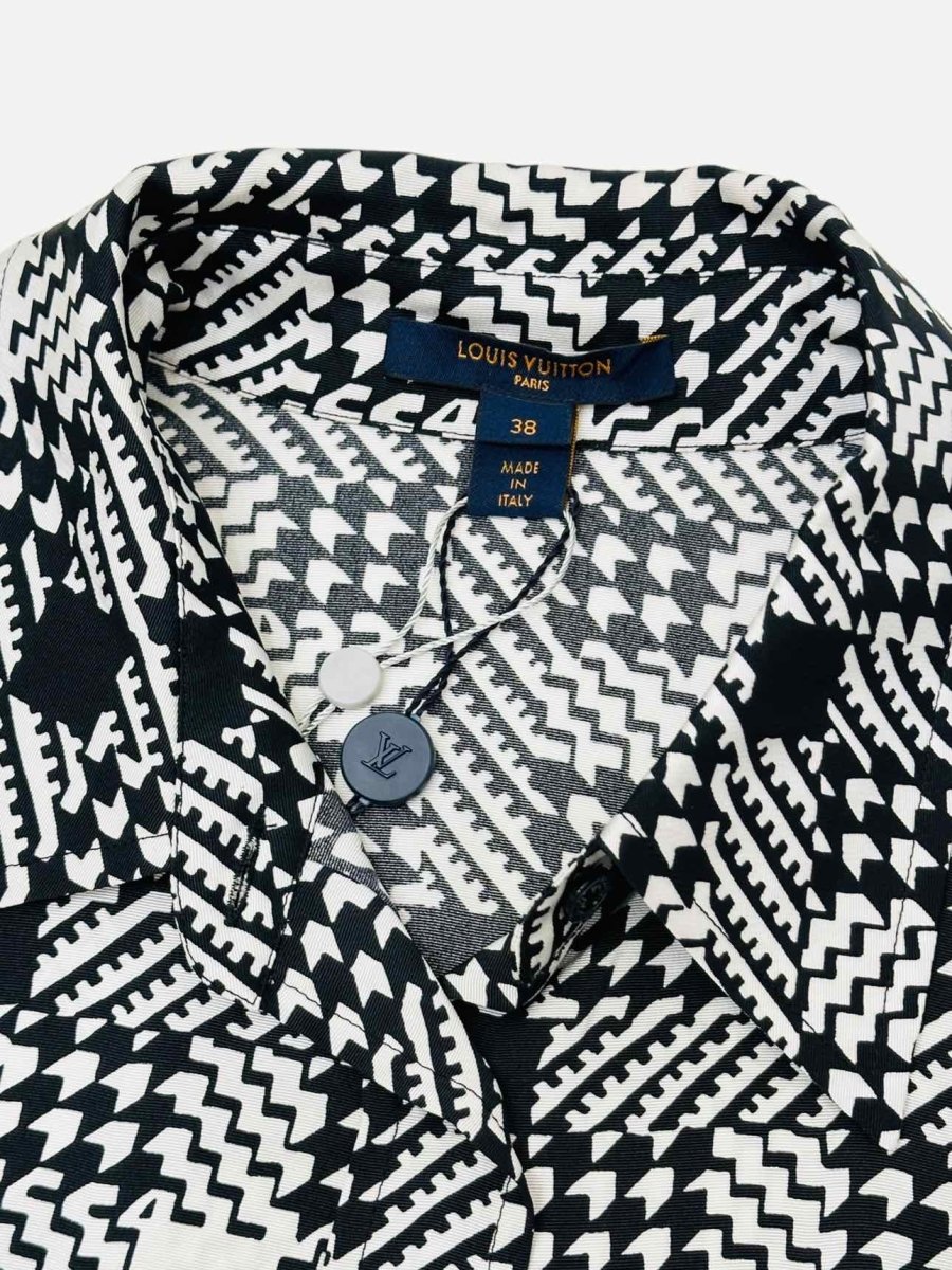 Pre - loved LOUIS VUITTON Relaxed Fit Black & White Size US 6 Shirt at Reems Closet